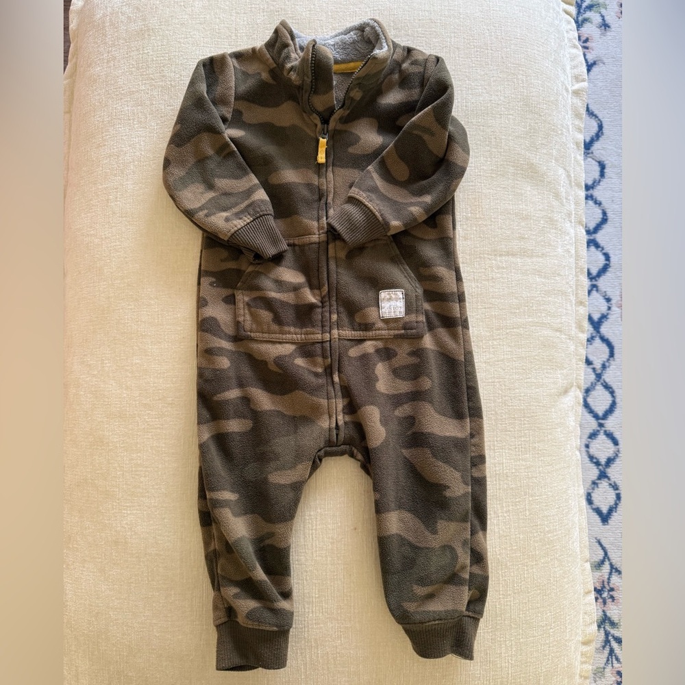 Camouflage Fleece Kids One Piece